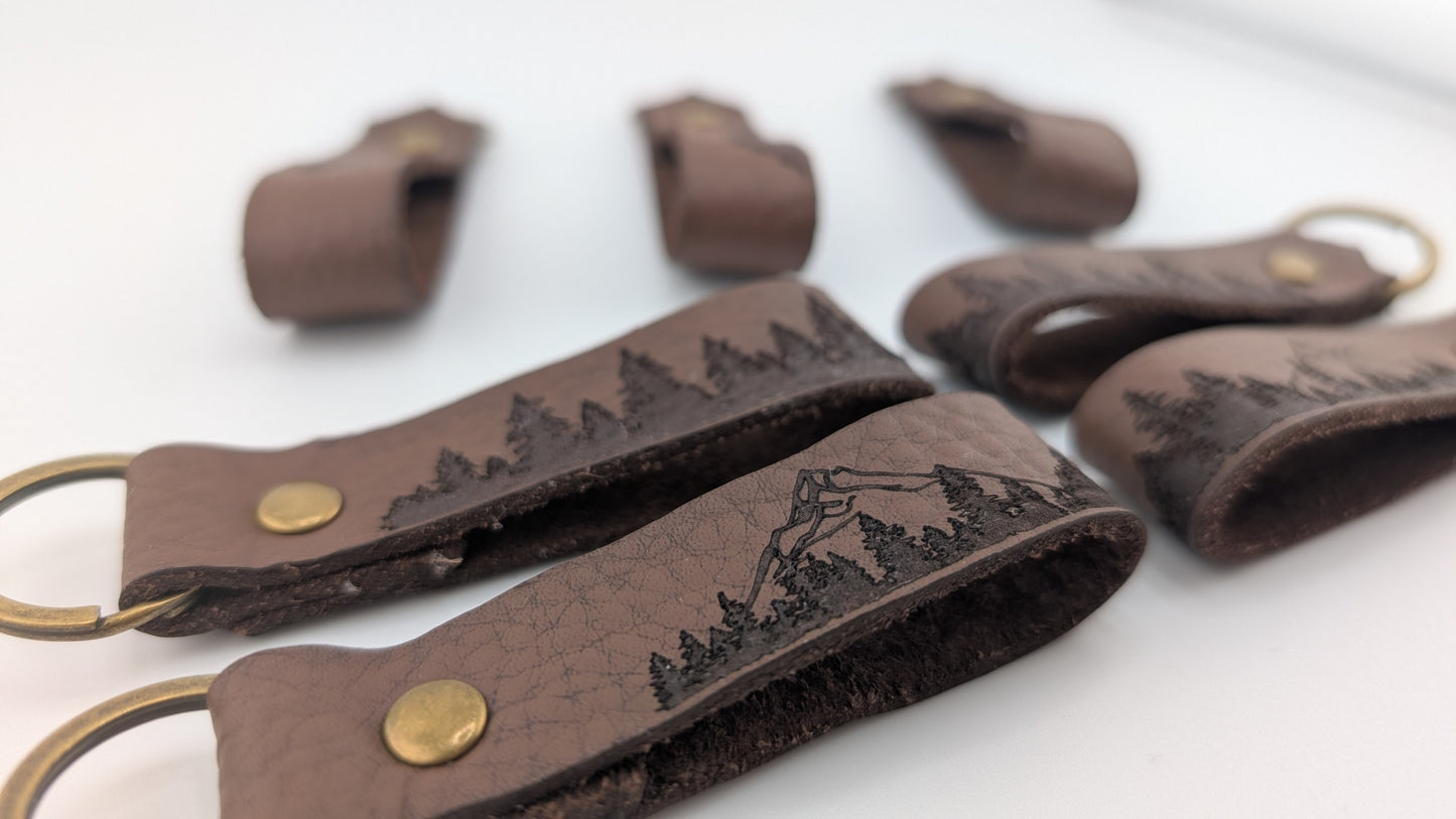 Mountain Leather Loop Keychain