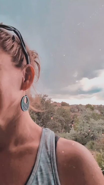 Copper Sunset Earrings – Sacred Geometry