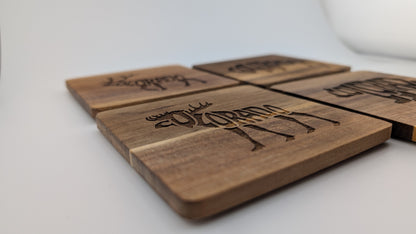 Colorado Wildlife Acacia Coasters